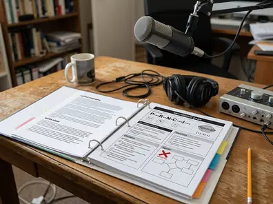 Image showing podcast prep